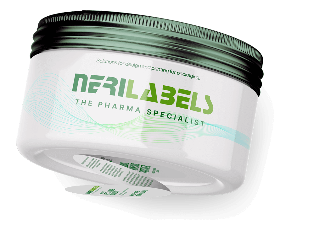 Neri Labels - Barattolo di crema NeriLables con booklet sotto.